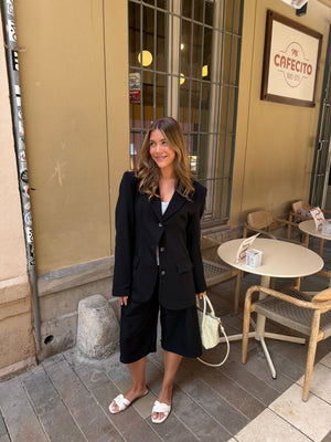 Carly Boyfriend Fit Blazer - Black