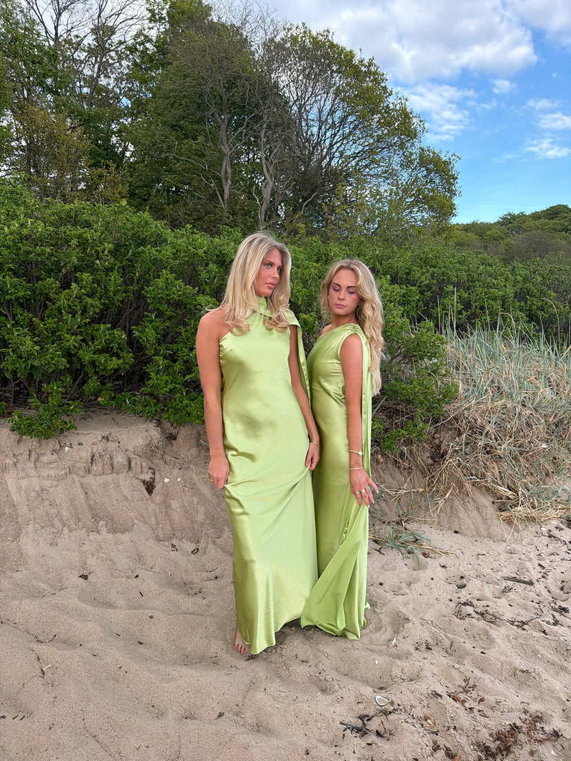 Sarah Maxi Scarf Dress - Matcha Green
