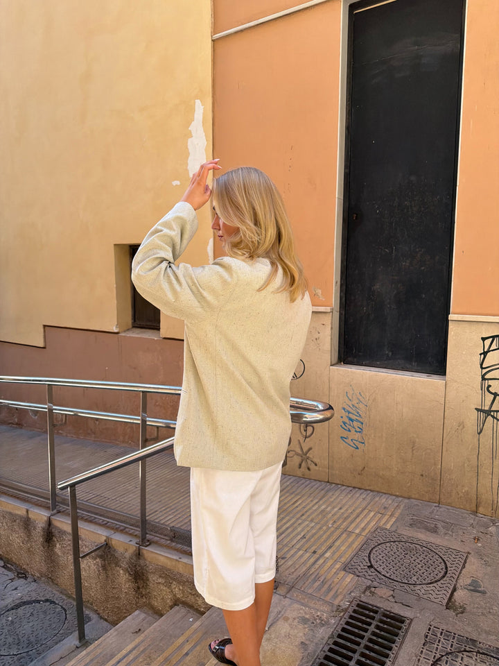 Camilla Oversize Blazer - Beige Melange