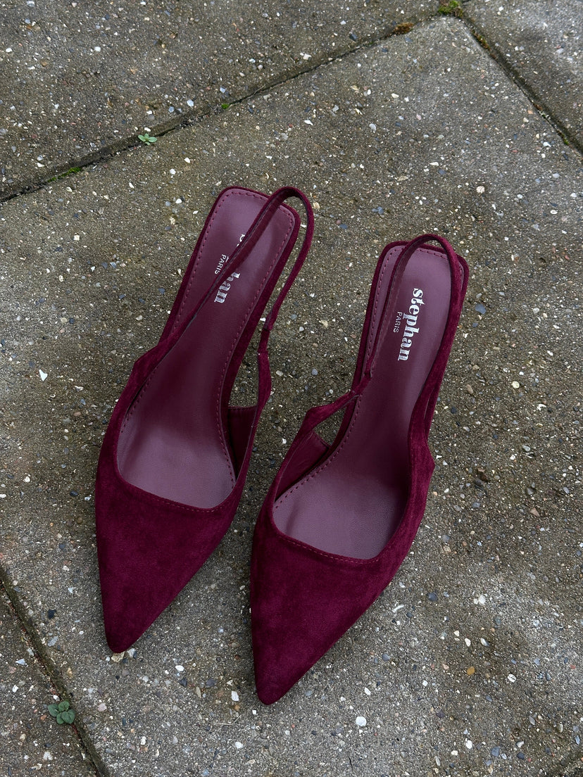 Stephanie Slingback Pumps - Bordeaux