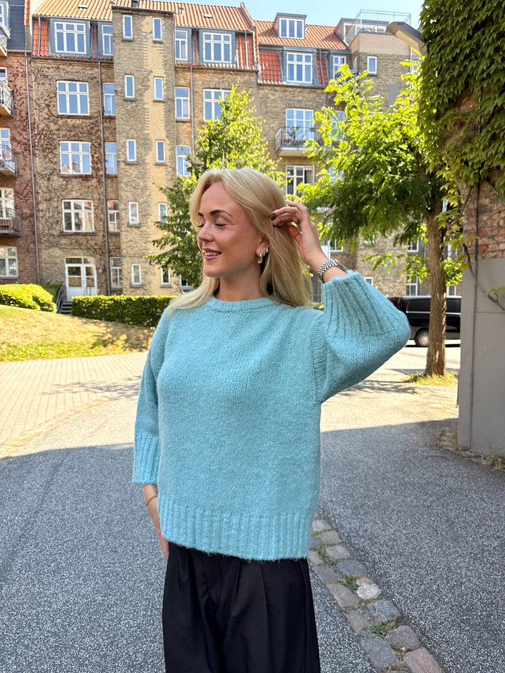 Isabella 3/4 Sleeve Knit - Turquoise