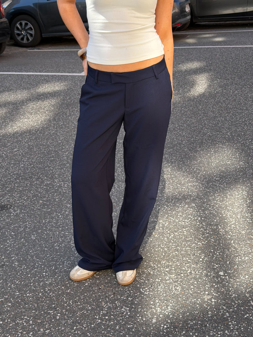 Nora Low Waist Pants - Dark Blue