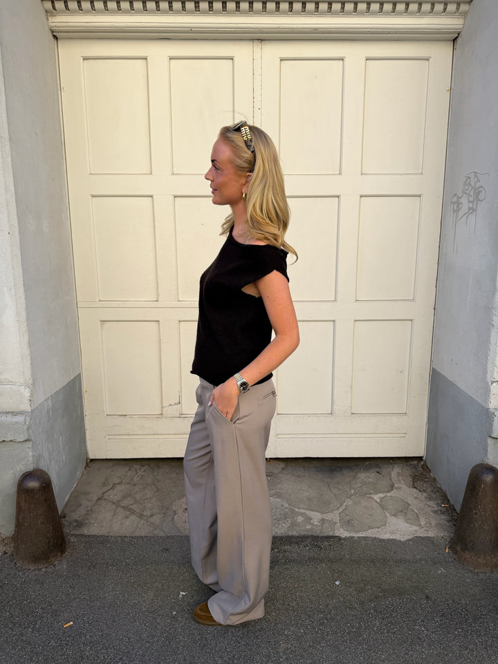Nora Low Waist Pants - Light Grey