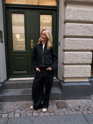 Alberte Barrel Denimjeans - Zwart