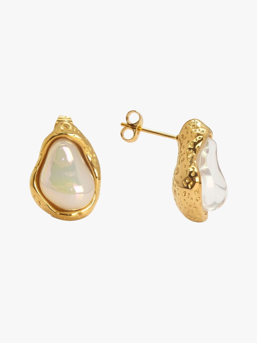 Blair Pearl Earrings - Gold Plated