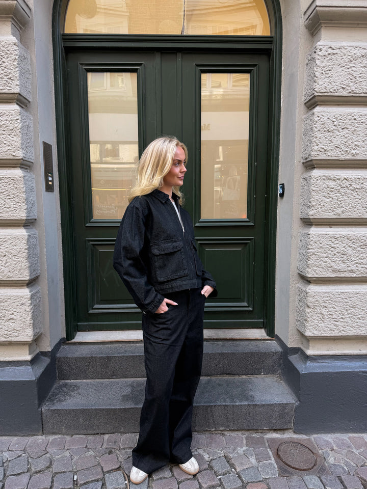 Alberte Barrel Denimjeans - Zwart