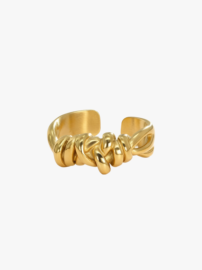 Violet Knot Ring - Gold Plated