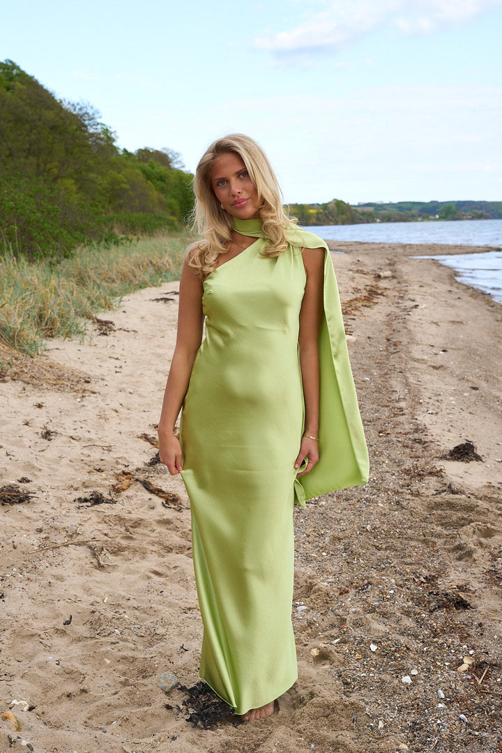 Sarah Maxi Scarf Dress - Matcha Green
