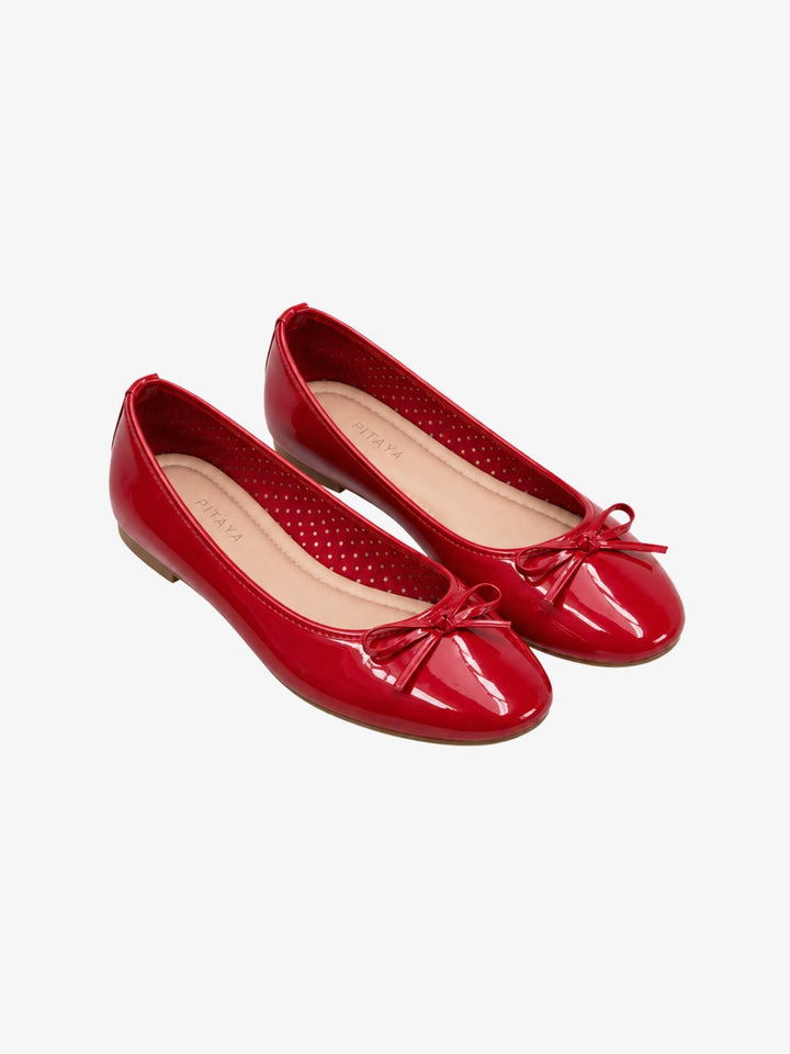 Dora Bow Ballerina - Shiny Red