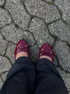 Sille Shiny Ballerina - Burgundy