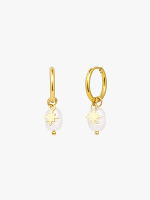 Nima Pearl Earrings - Gold Plated