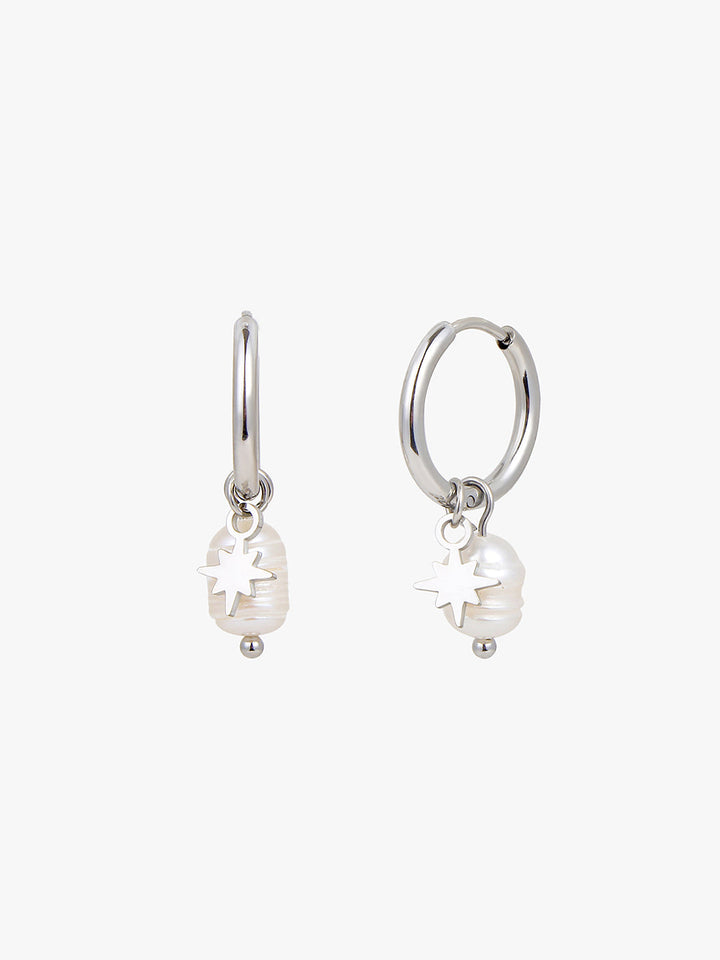 Nima Pearl Earrings - Stainless Steel