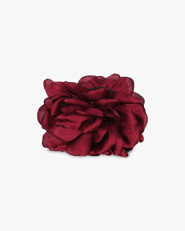 Flower Hairclip - Burgundy