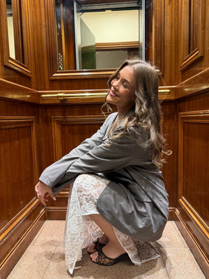 Line-pellavableiseri - tummanharmaa