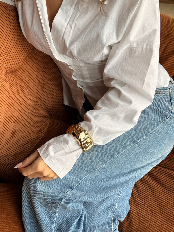 Laika Large Bangle Bracelet - Gold