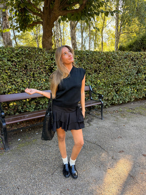 Fie Mini Frill Skirt - Black