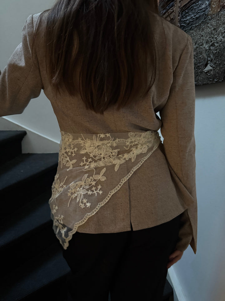 Aida Lace Scarf - Off White