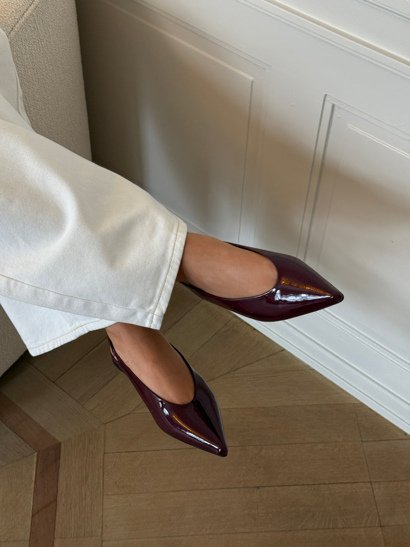 Patricia Slingback Ballerina - Shiny Plum