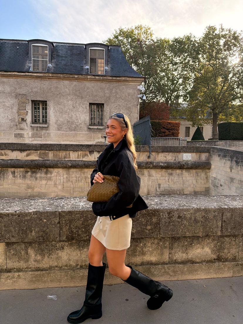 Aya Large Clutch - Dark Olive