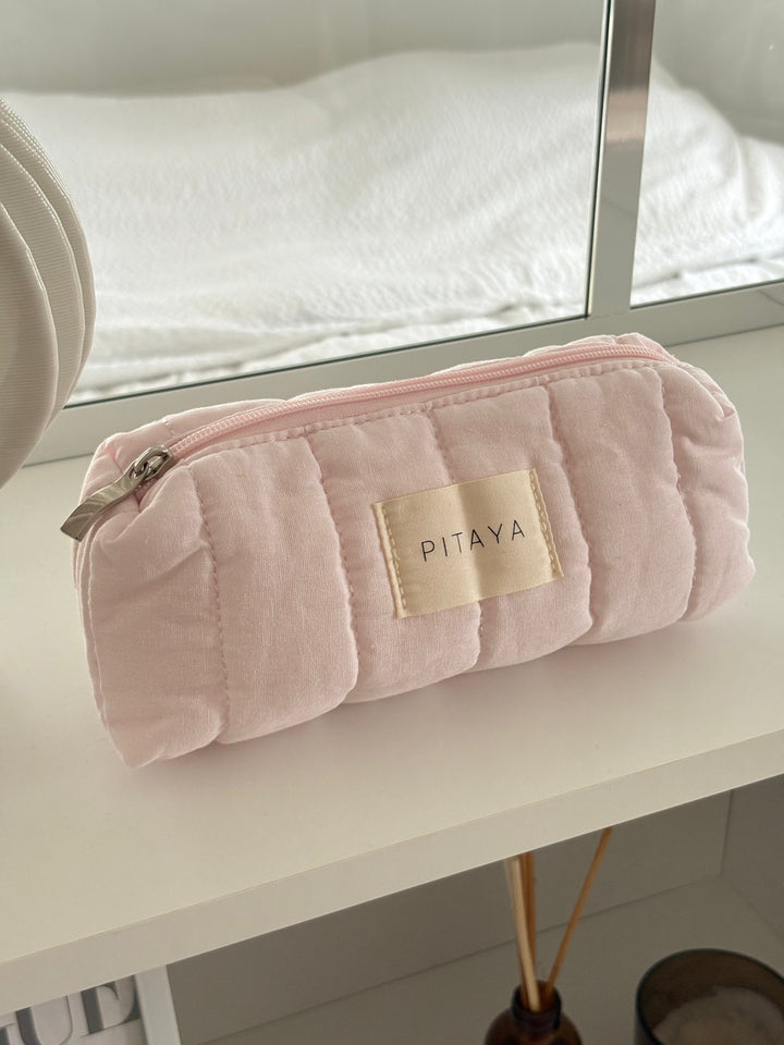 Small Triangle Makeup Bag - Light Pink