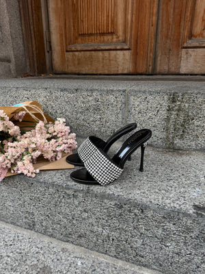 Elina Rhinestone Stiletto - Black