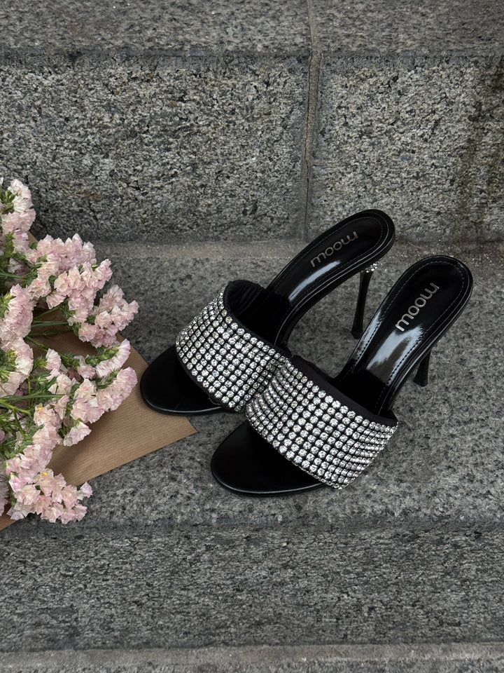 Elina Rhinestone Stiletto - Black