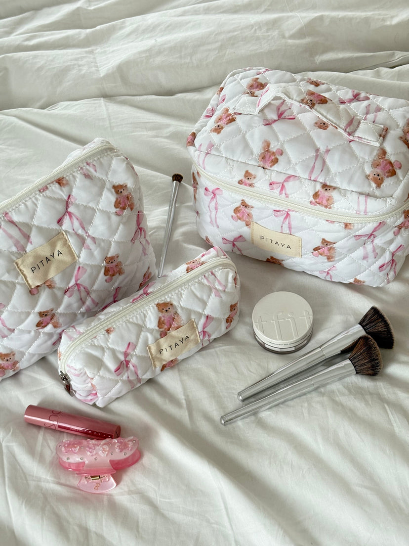 Large Makeup Bag - Cute Teddy
