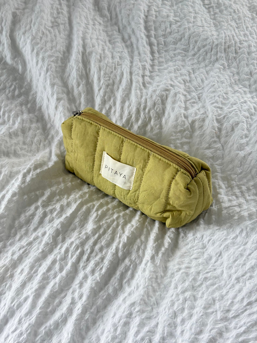 Small Triangle Makeup Bag - Avocado
