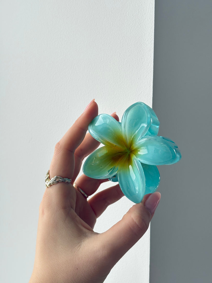 Gry Flower Hairclip - Blue/Yellow