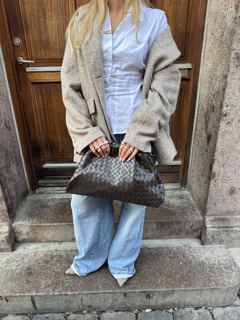Bianca XL Clutch - Dark Brown