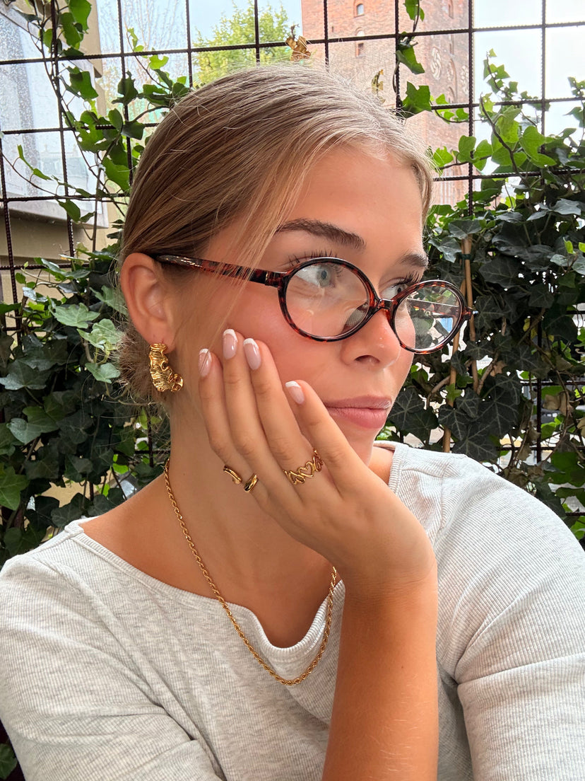 Freya Mushroom Earrings - Gold