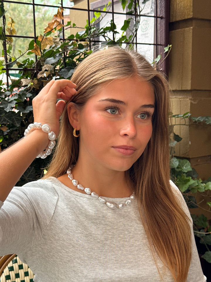 Elsa Pearl Necklace - Gold Plated