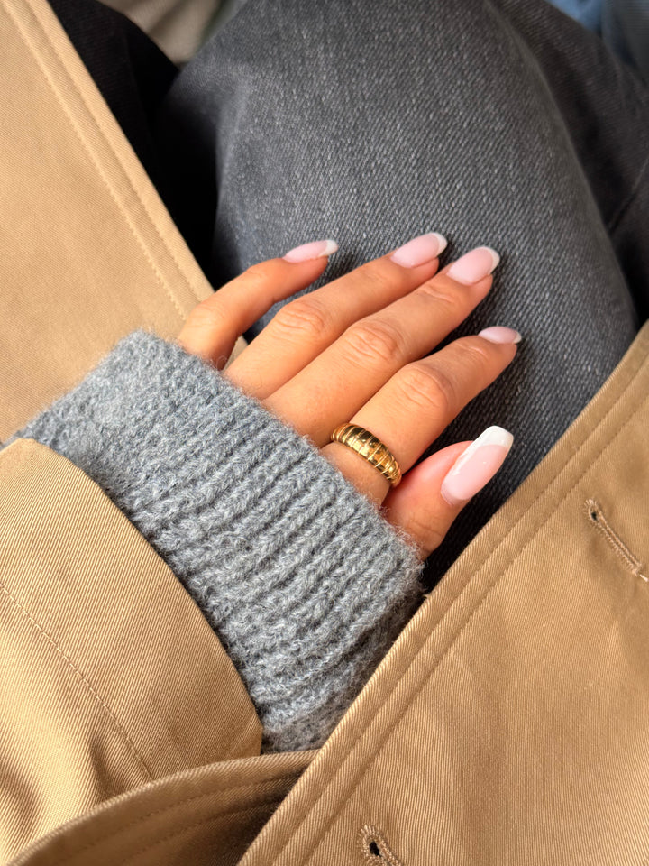 Lara Ruffle Ring - Gold Plated