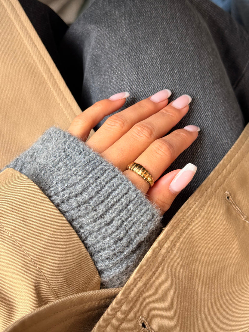 Lara Ruffle Ring - Gold Plated