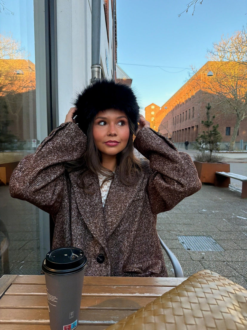 Elnora Blazer - Brown/White