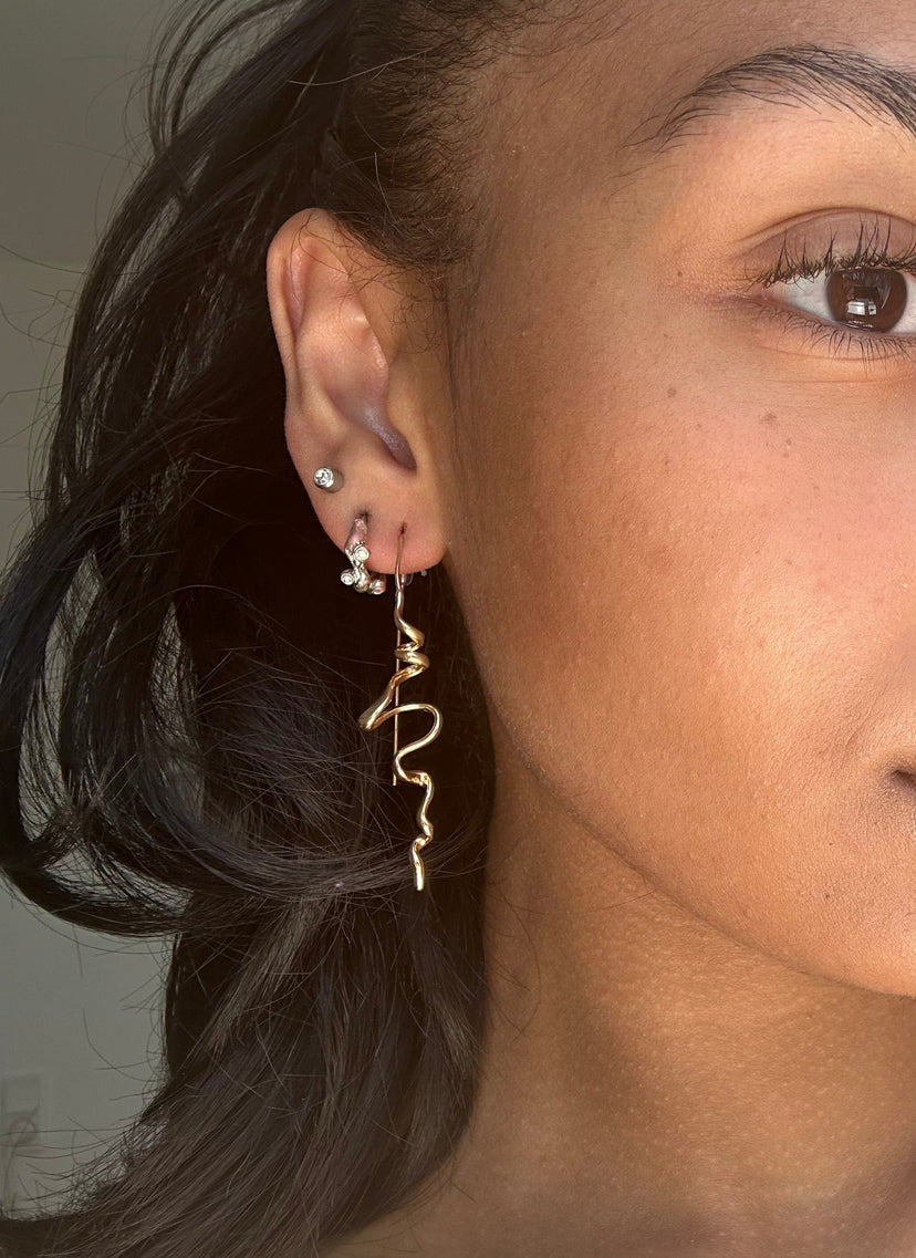 Lisa Swirl Earrings - Gold Plated