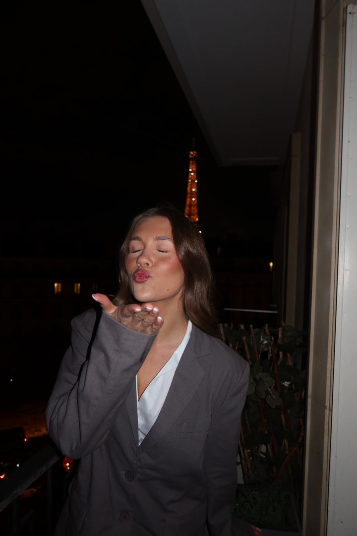 Line-pellavableiseri - tummanharmaa