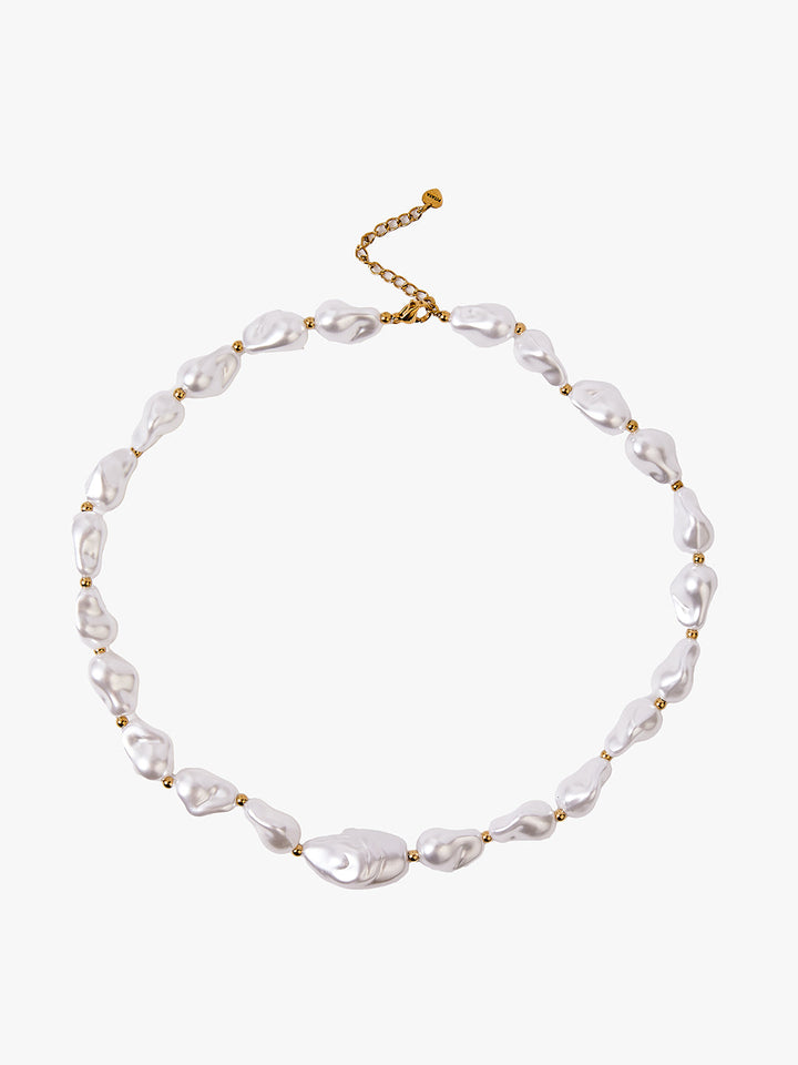 Elsa Pearl Necklace - Gold Plated