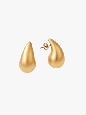 Linea Raw Mini Drop Earrings - Gold Plated