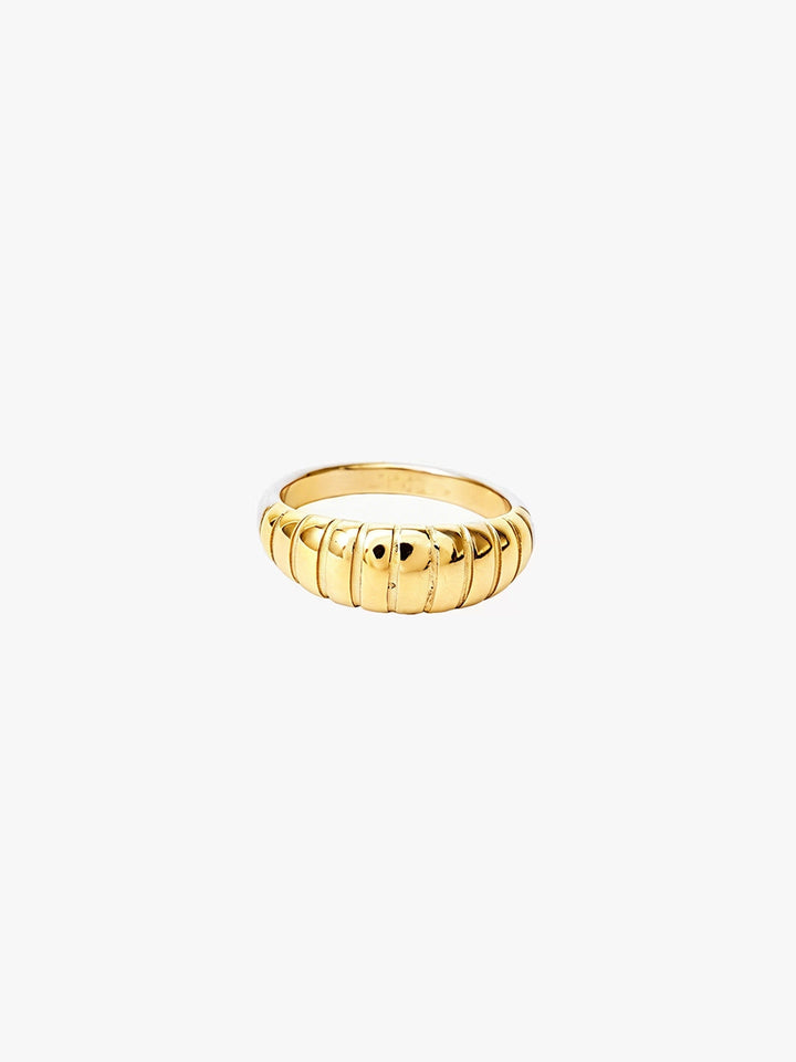 Lara Ruffle Ring - Gold Plated