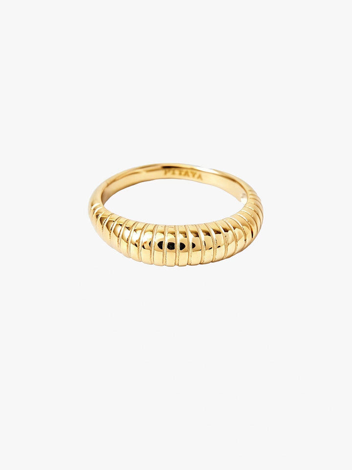Nadia Ruffle Ring - Gold Plated