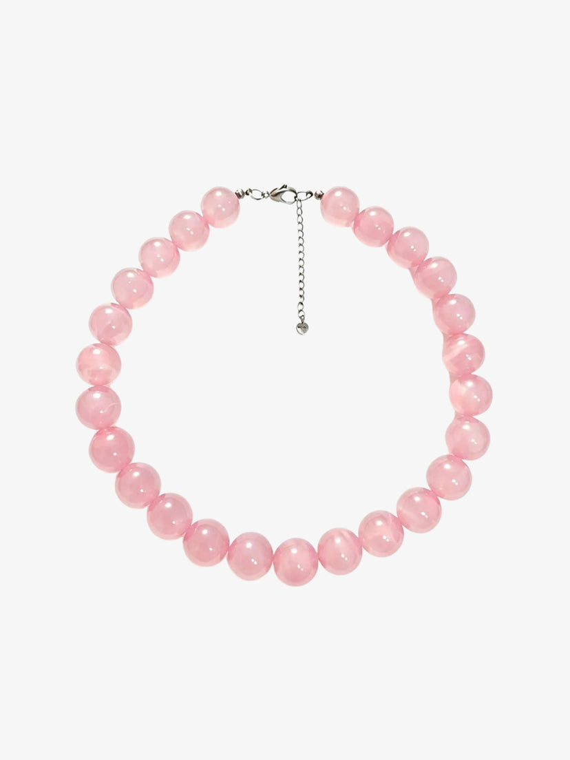 Joanna Pearl Necklace - Light Pink
