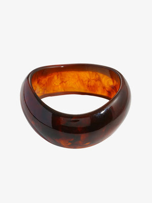 Lilian Chunky Bangle - Amber Brown