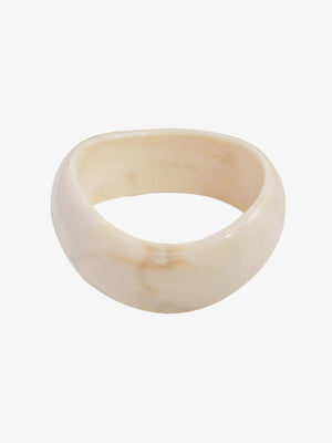 Lilian Chunky Bangle - Marble White