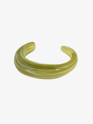 Lilian Open Bangle - Matcha Green