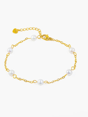 Rikke Pearl Bracelet - Gold Plated