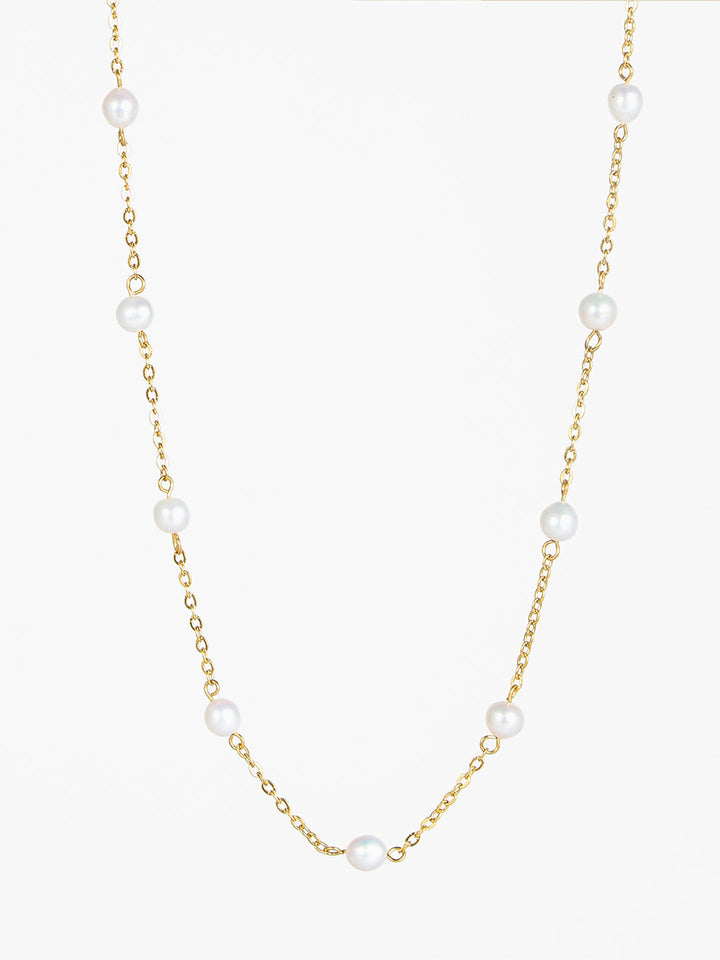 Rikke Pearl Necklace - Gold Plated
