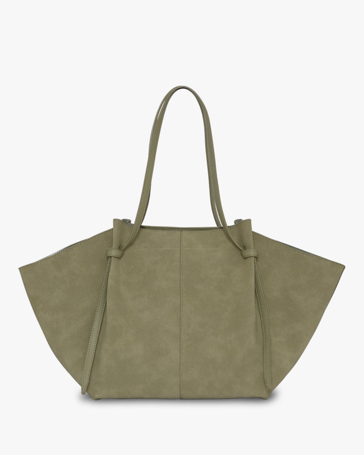 Andrea Strap Bag - Faux Suede Dusty Green