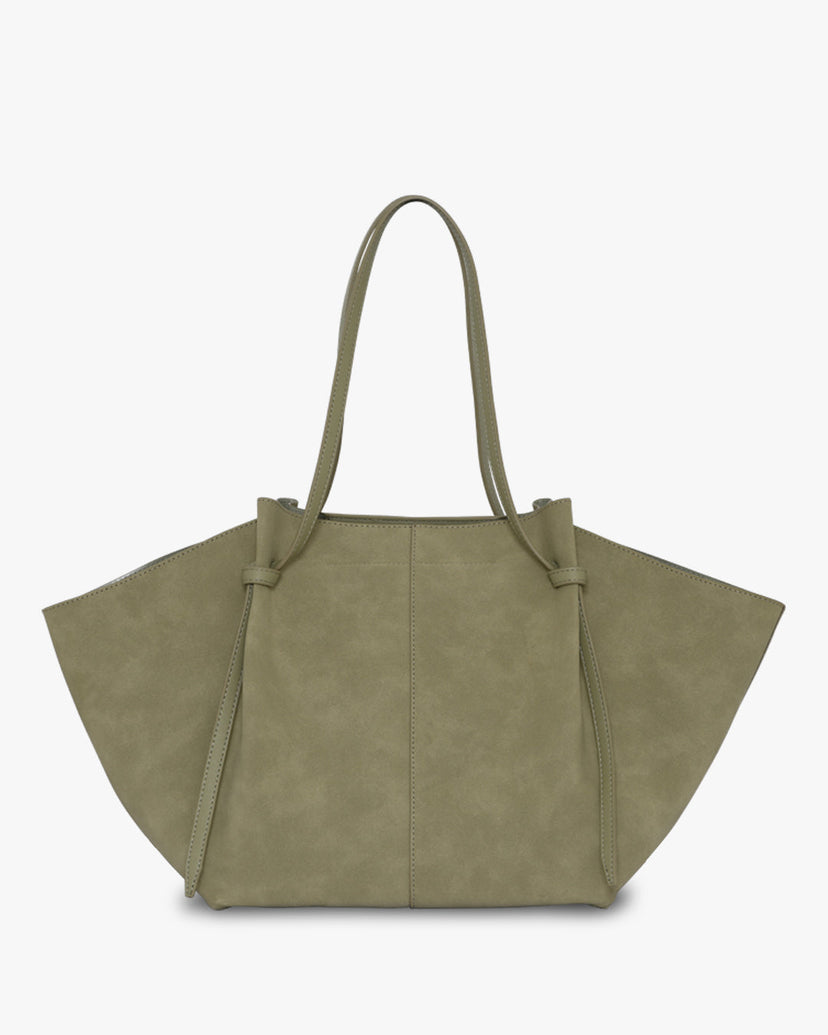 Andrea Strap Bag - Faux Suede Dusty Green