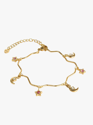 Elinor Galaxy Charm Bracelet - Gold Plated